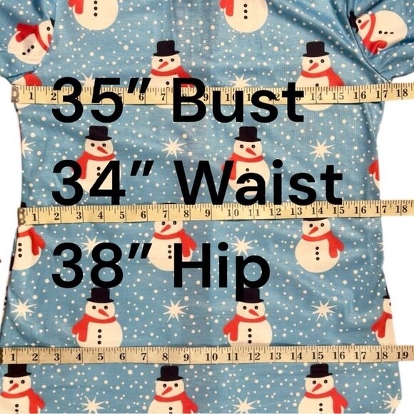 Amazon Blue Snowman Pajama Onesie Sz S - Picture 8 of 9